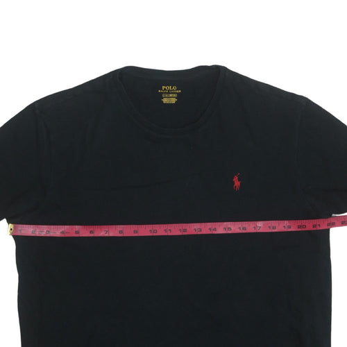 Ralph Lauren Men's Black Cotton Crew Neck T-Shirt L