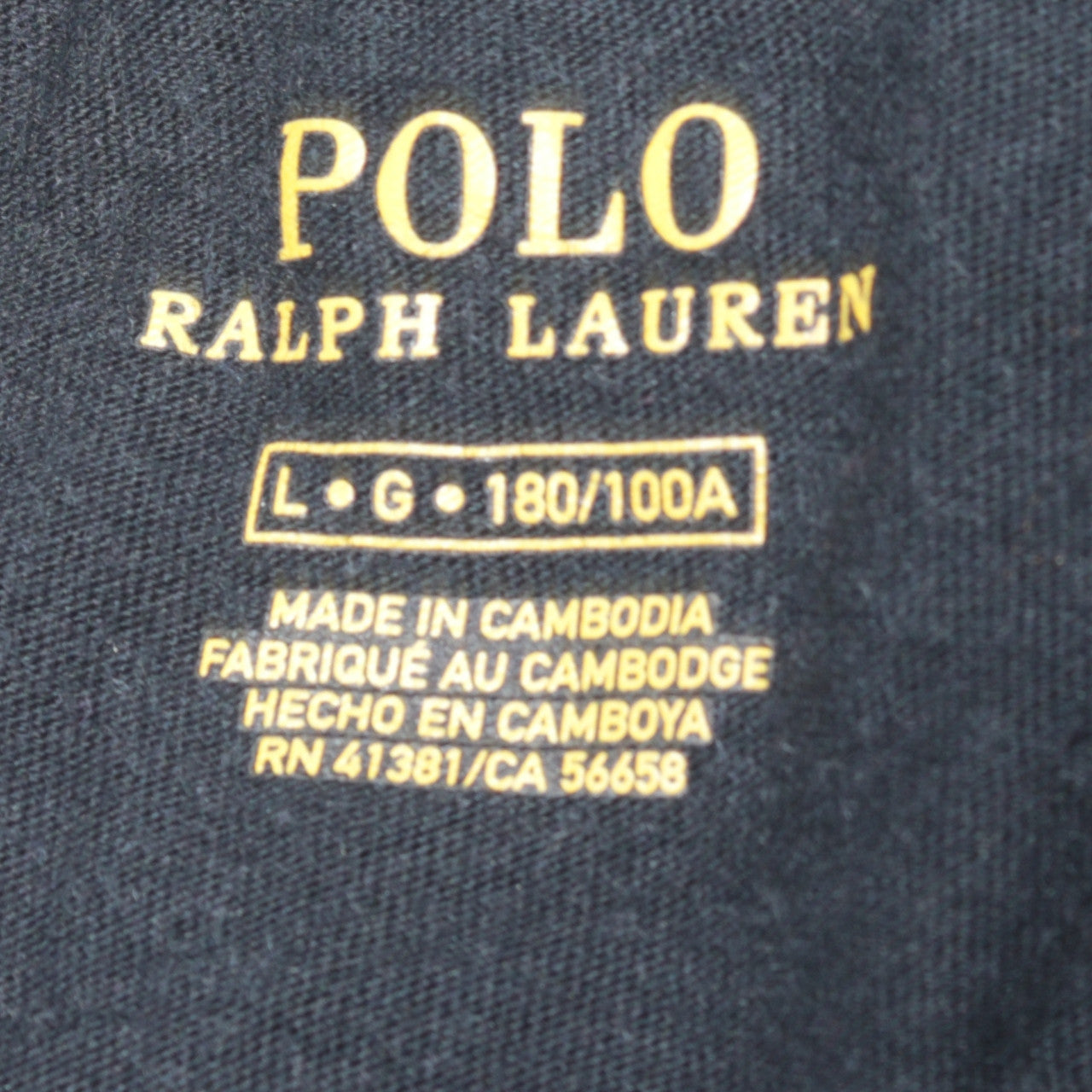 Ralph Lauren Men's Black Cotton Crew Neck T-Shirt L