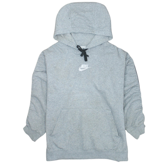 Nike Womens Grey Hooded Pullover Hoodie Size L 80% Cotton