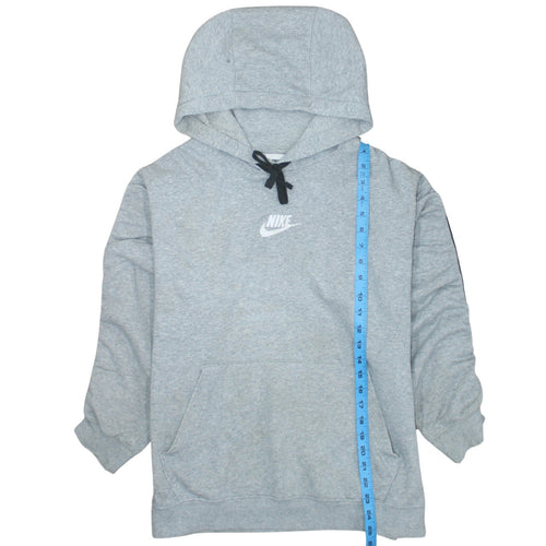 Nike Womens Grey Hooded Pullover Hoodie Size L 80% Cotton