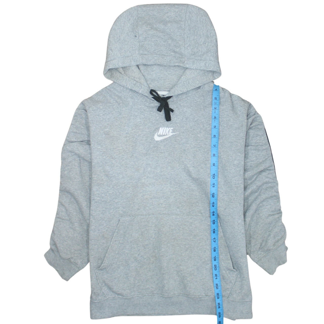 Nike Womens Grey Hooded Pullover Hoodie Size L 80% Cotton