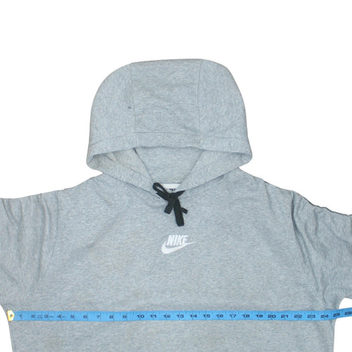 Nike Womens Grey Hooded Pullover Hoodie Size L 80% Cotton