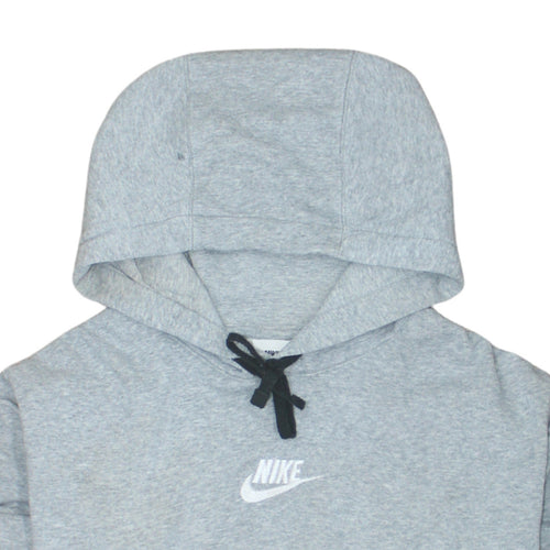 Nike Womens Grey Hooded Pullover Hoodie Size L 80% Cotton