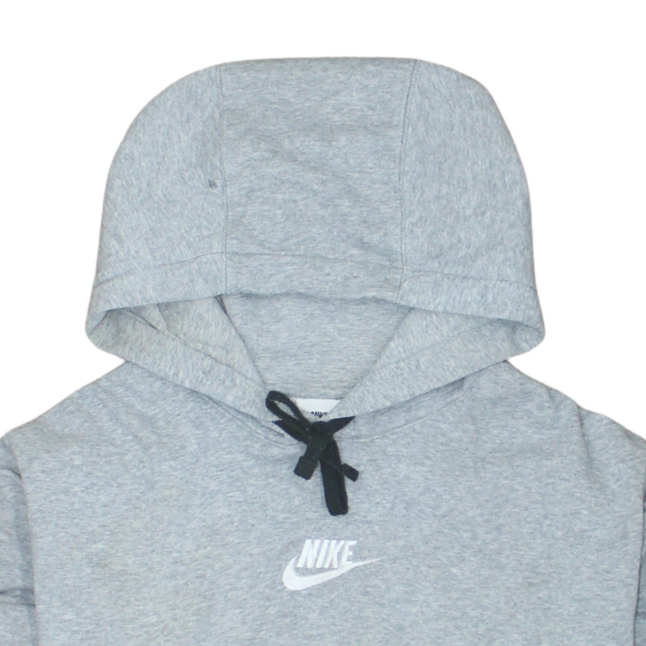Nike Womens Grey Hooded Pullover Hoodie Size L 80% Cotton