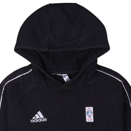 Adidas Boys Black Pullover Hoodie 13-14 Years Sports Logo Hooded Top