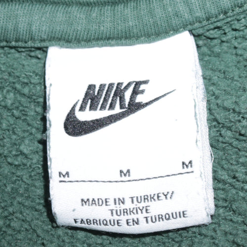 Nike Men's Green Pullover Hoodie Size M Fleece Sweatshirt