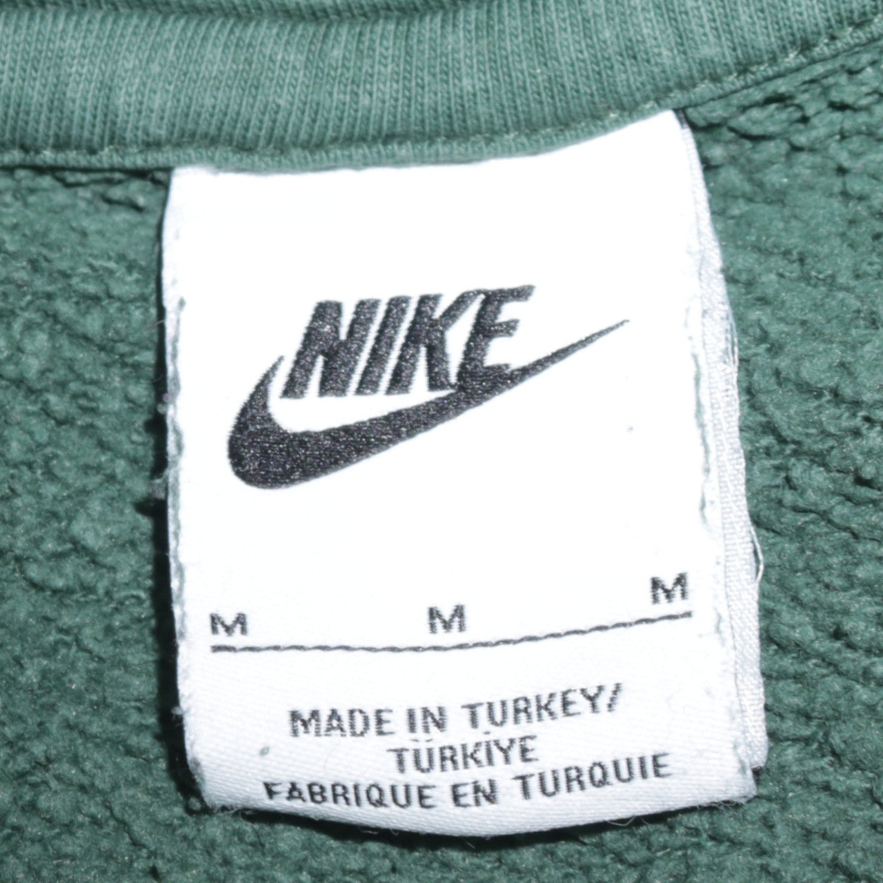 Nike Men's Green Pullover Hoodie Size M Fleece Sweatshirt