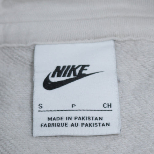 Nike Women’s Light Grey Pullover Hoodie Small Cotton Blend