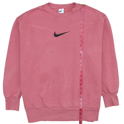 Nike Women’s Pink Crew Neck Pullover Sweatshirt M Cotton Blend