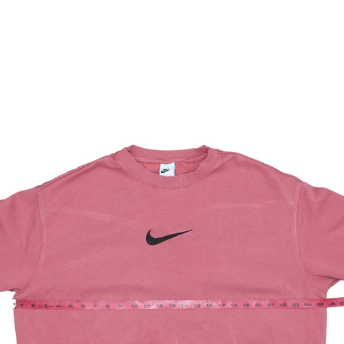 Nike Women’s Pink Crew Neck Pullover Sweatshirt M Cotton Blend