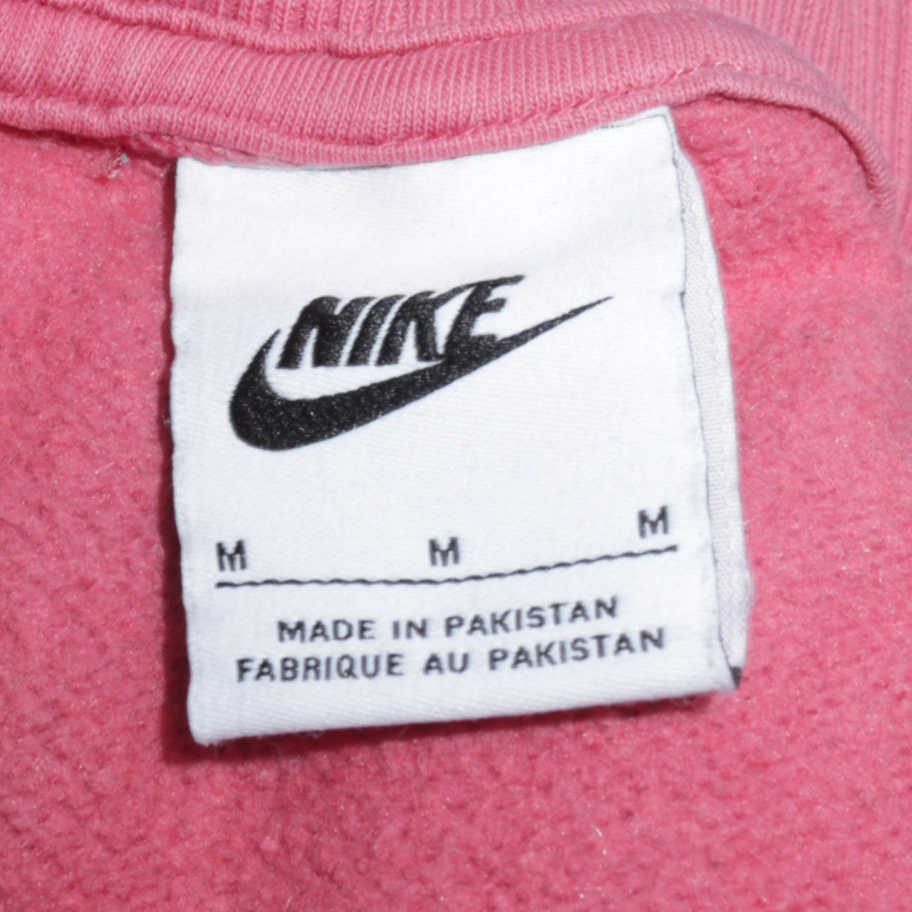 Nike Women’s Pink Crew Neck Pullover Sweatshirt M Cotton Blend