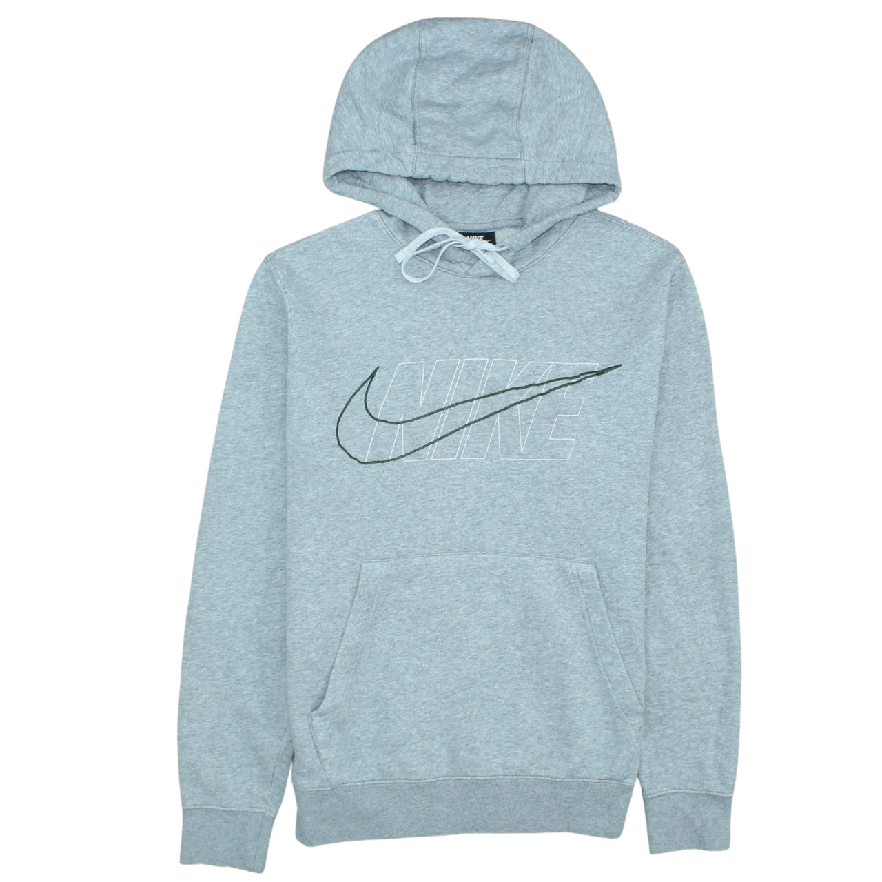 Nike Women’s Grey Pullover Hoodie Small Logo Graphic Sweatshirt