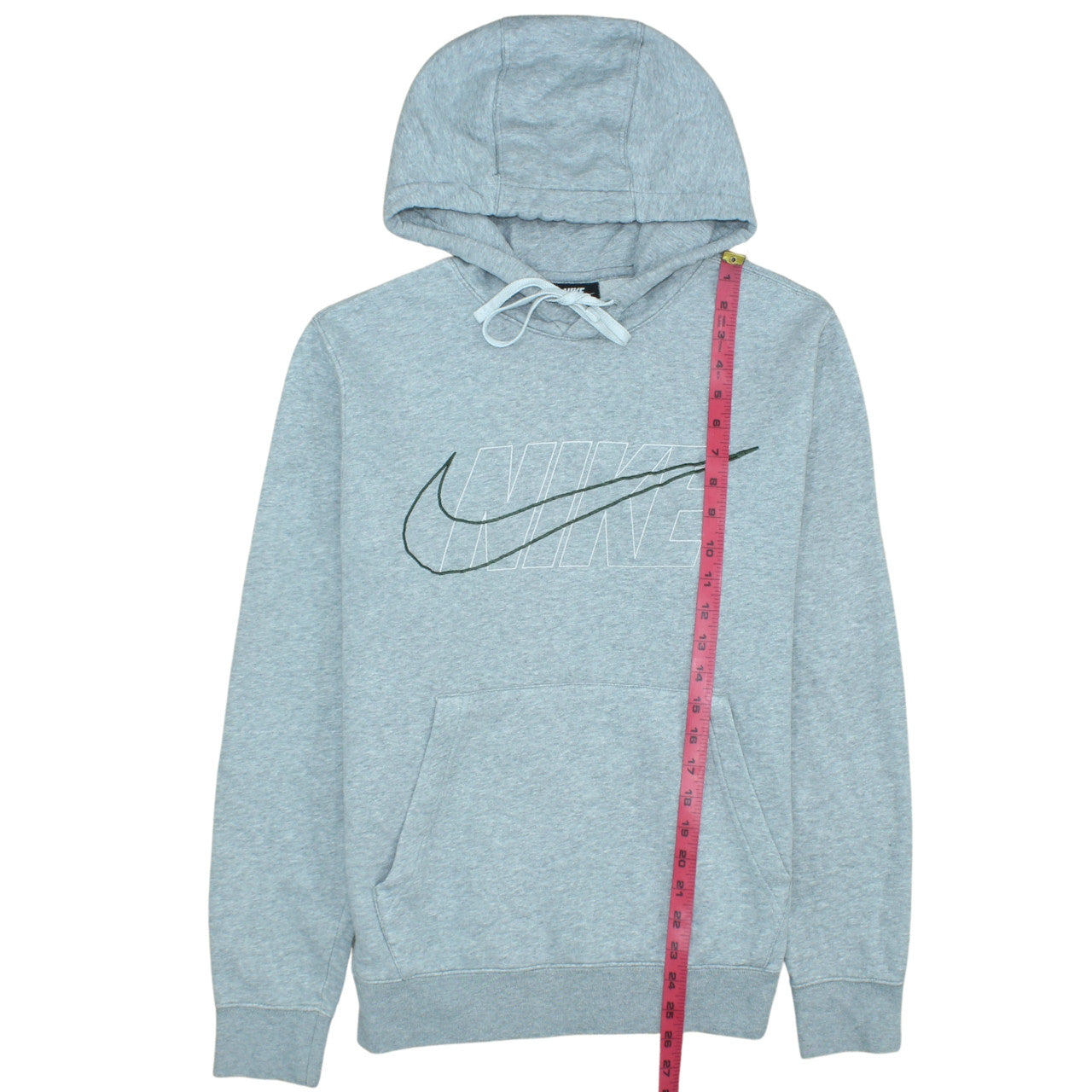 Nike Women’s Grey Pullover Hoodie Small Logo Graphic Sweatshirt