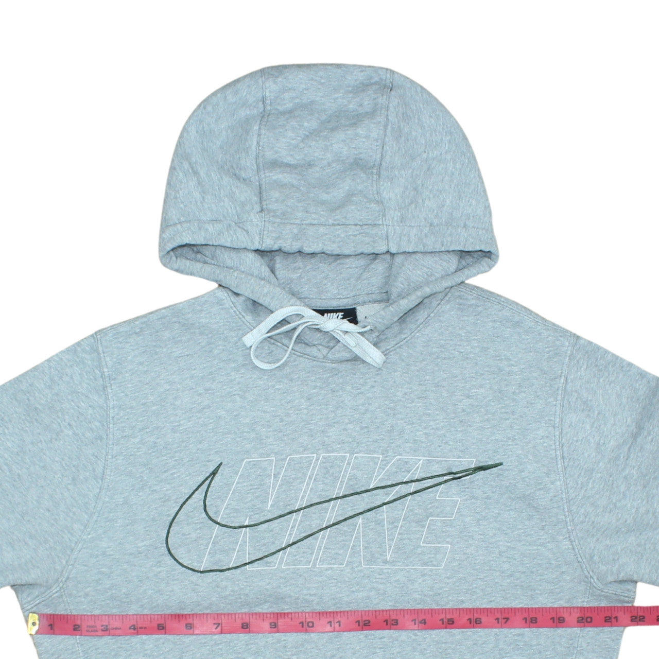Nike Women’s Grey Pullover Hoodie Small Logo Graphic Sweatshirt