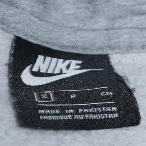 Nike Women’s Grey Pullover Hoodie Small Logo Graphic Sweatshirt