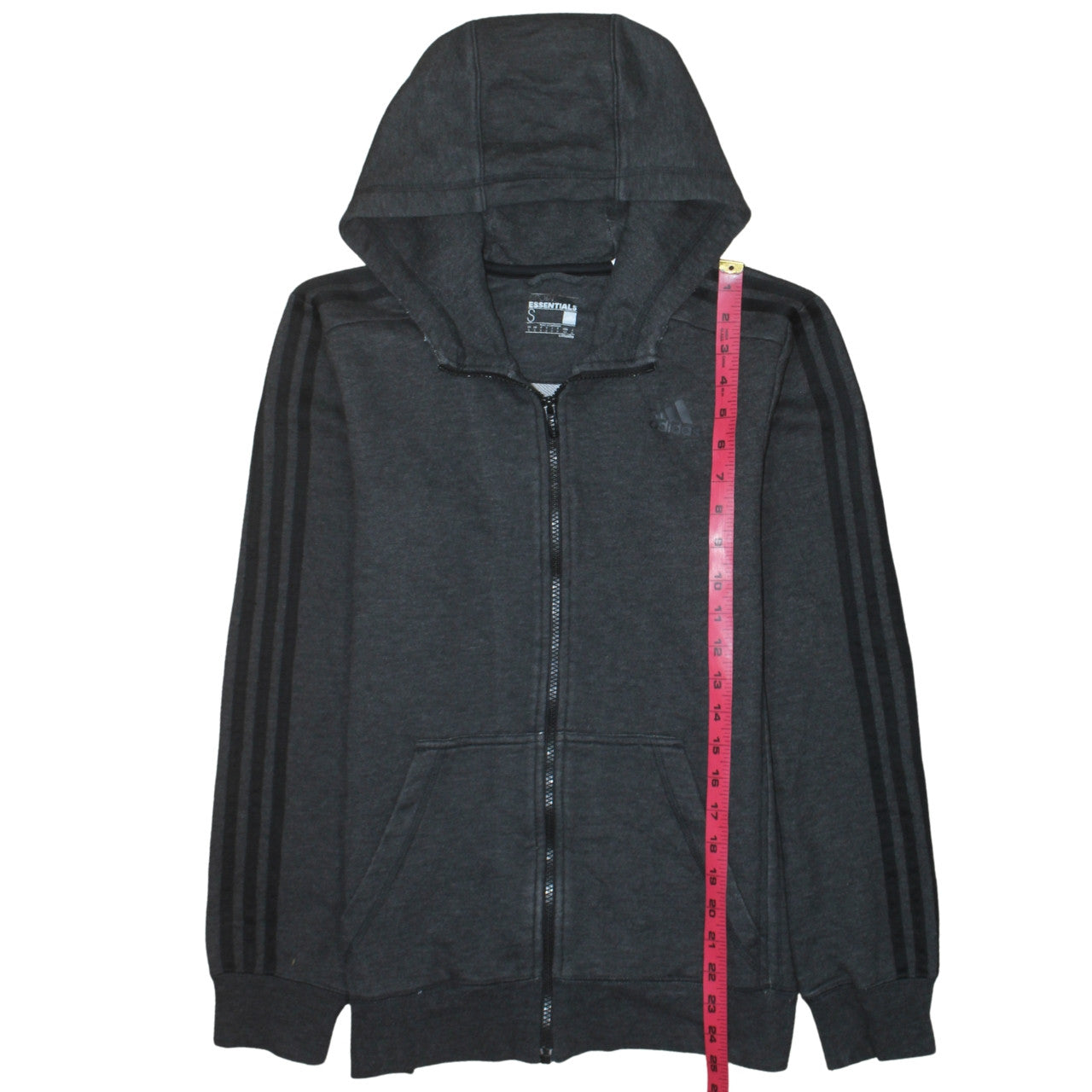 adidas Men’s Black Essentials Full Zip Hoodie Size S Regular Fit