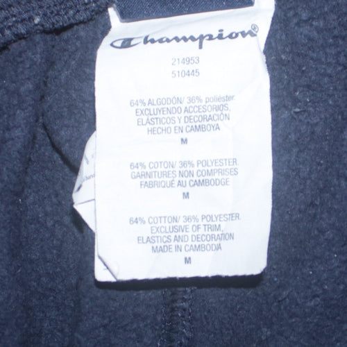 Champion Men's Black Jogger Trousers M Regular Fit Cotton Blend