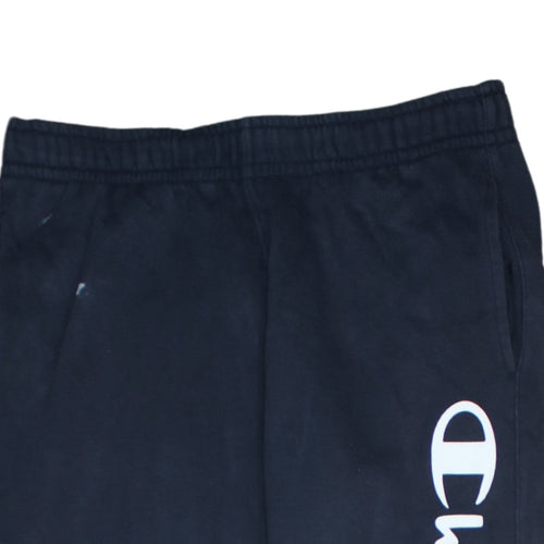 Champion Men's Black Jogger Trousers M Regular Fit Cotton Blend
