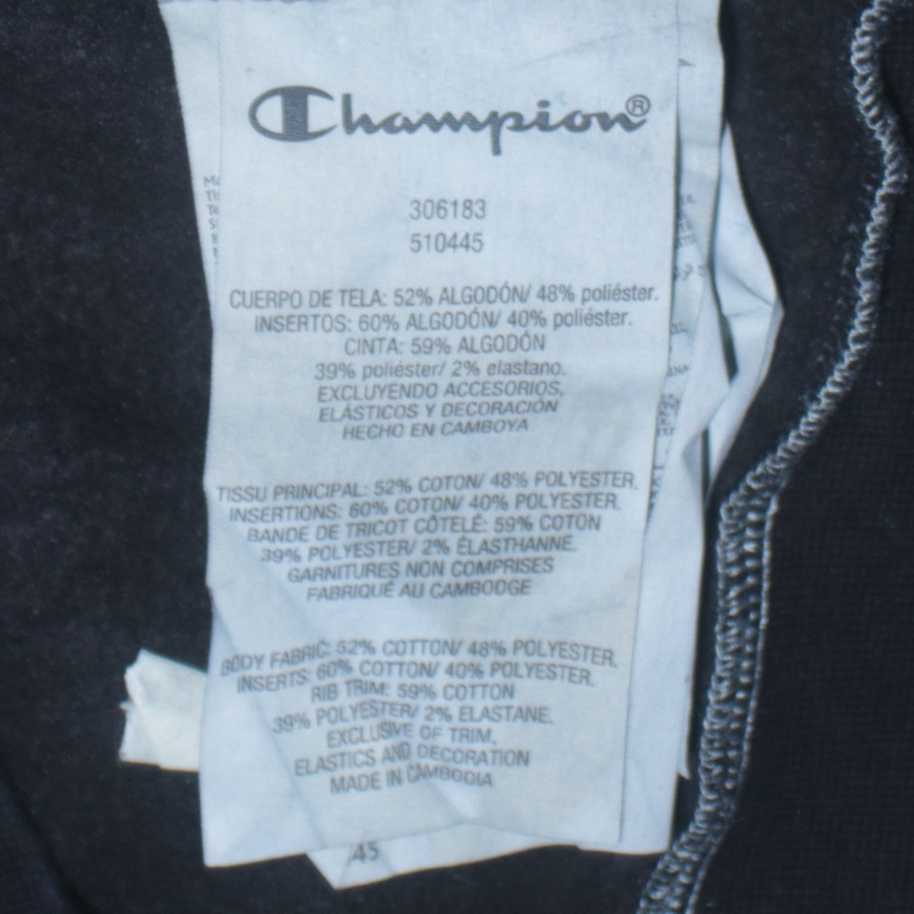 Champion Boys Black Blue Tie Dye Sweatshirt XL 13-14 Years Pullover Crew Neck