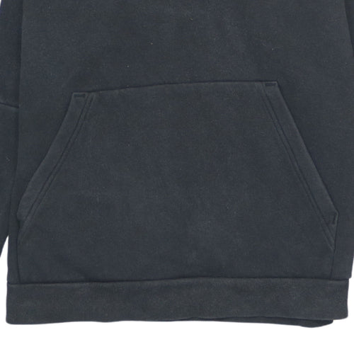 Adidas Boys Black 11-12 Years Pullover Hoodie with Stripe Detail