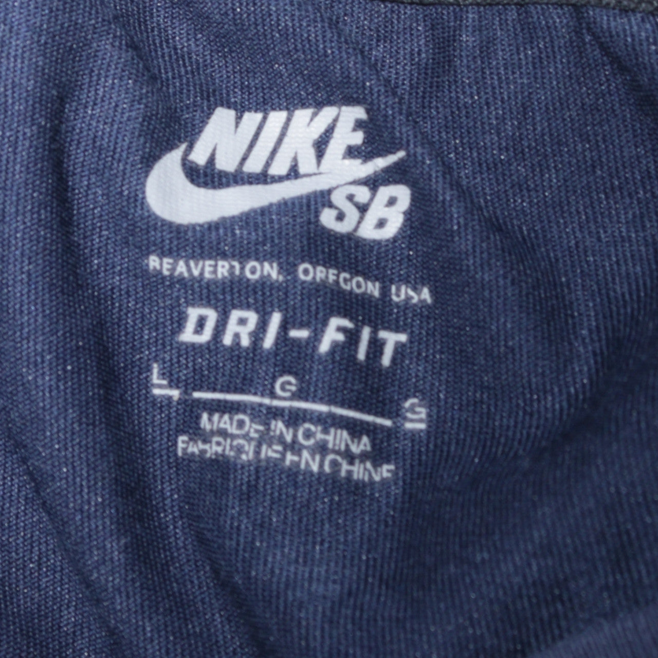 Nike SB Dri-Fit Men's Blue Colourblock Cotton T-Shirt Size L