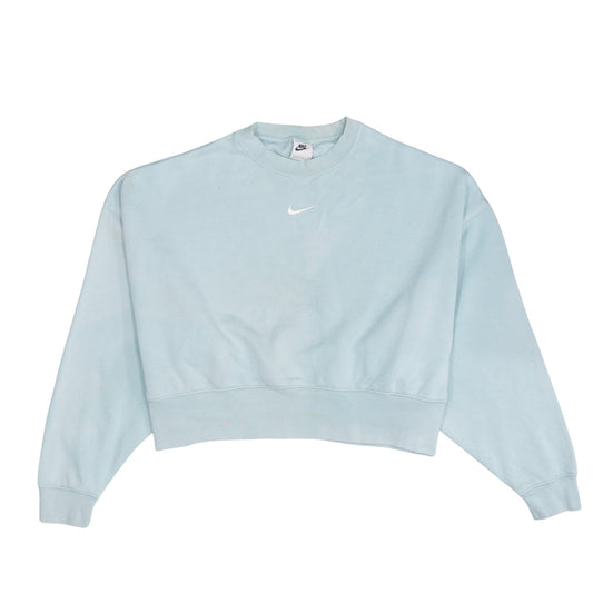 Nike Women Light Blue Crew Neck Pullover Sweatshirt Size S