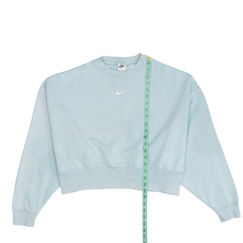 Nike Women Light Blue Crew Neck Pullover Sweatshirt Size S