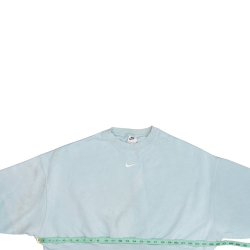 Nike Women Light Blue Crew Neck Pullover Sweatshirt Size S