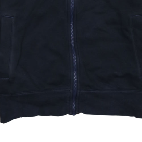 Puma Men's Blue Full Zip Hoodie S Logo Graphic Sweatshirt