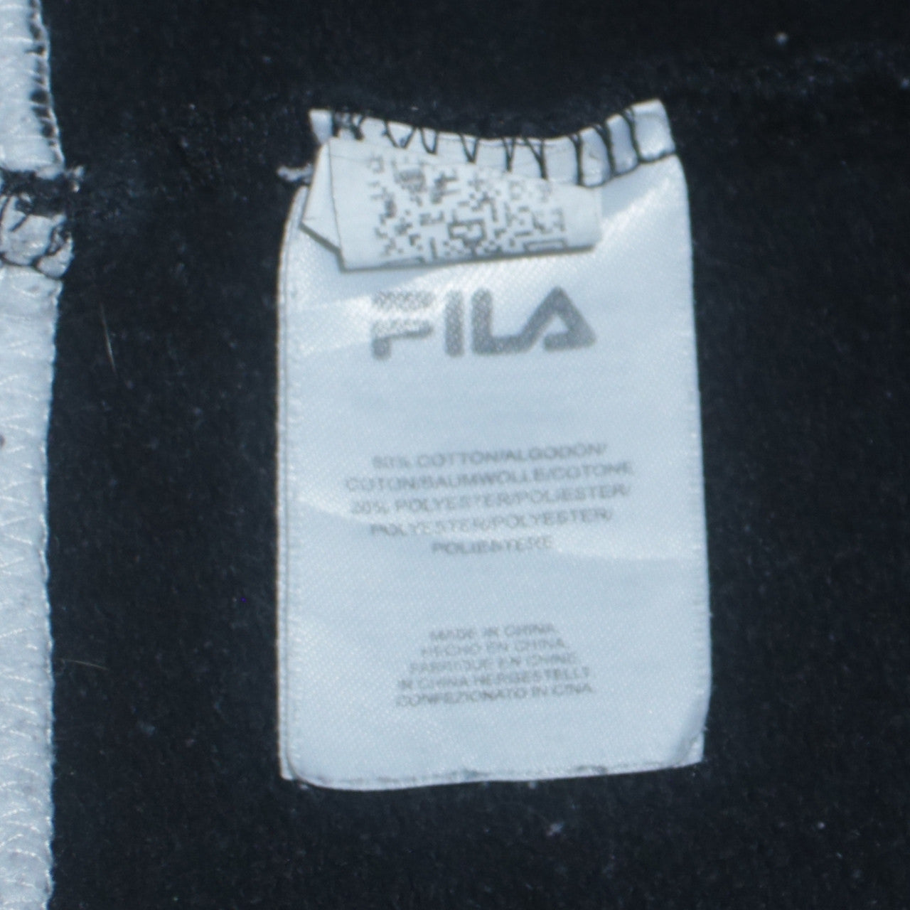 Fila Womens Blue Colourblock Cropped Pullover Hoodie Size M