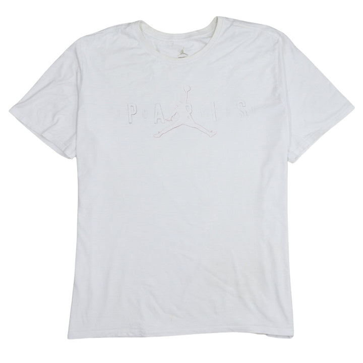 Nike Jordan Paris White XL Men's Short Sleeve Crew Neck Cotton T-Shirt