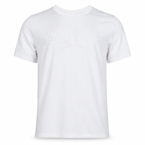 Nike Jordan Paris White XL Men's Short Sleeve Crew Neck Cotton T-Shirt