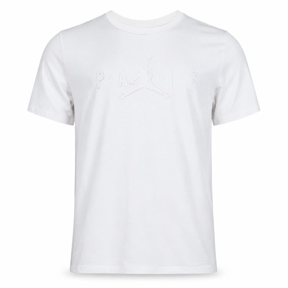 Nike Jordan Paris White XL Men's Short Sleeve Crew Neck Cotton T-Shirt