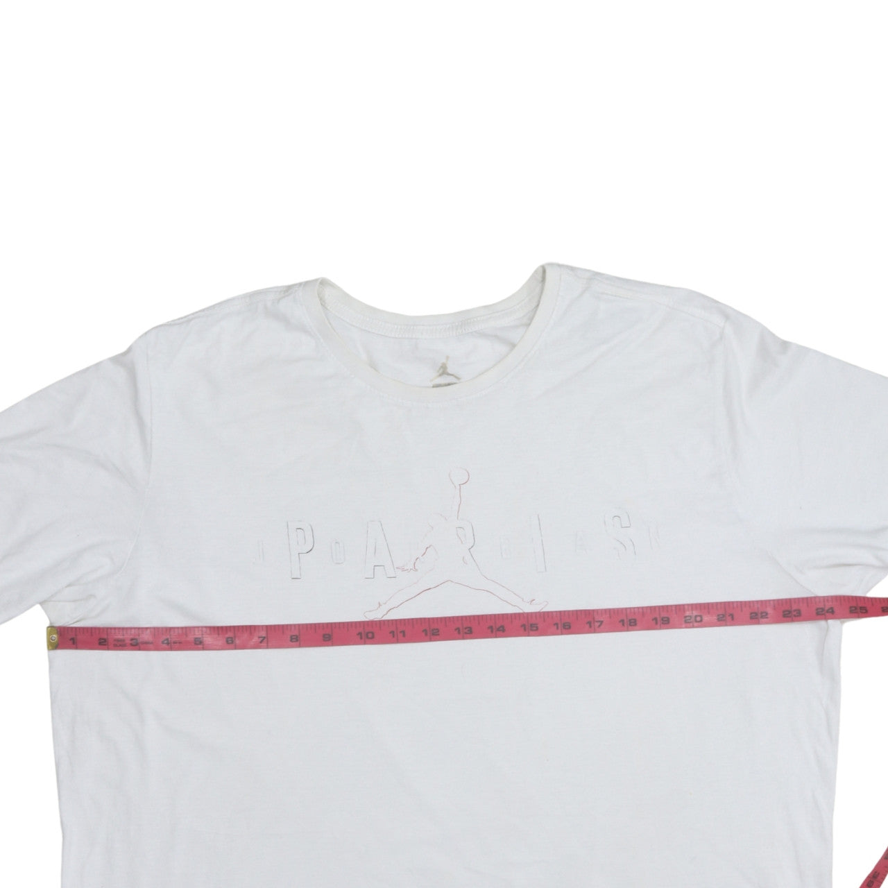 Nike Jordan Paris White XL Men's Short Sleeve Crew Neck Cotton T-Shirt