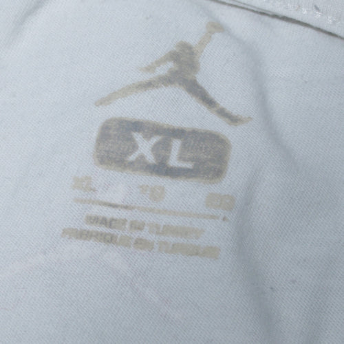 Nike Jordan Paris White XL Men's Short Sleeve Crew Neck Cotton T-Shirt