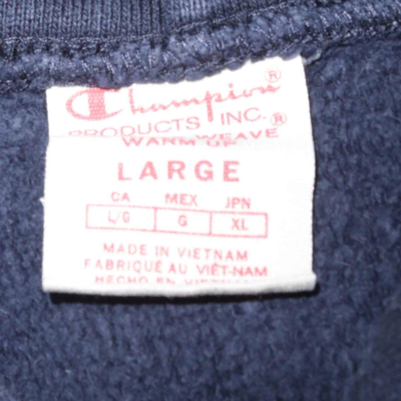 Champion Men's Blue Pullover Hoodie Large Embroidered Logo