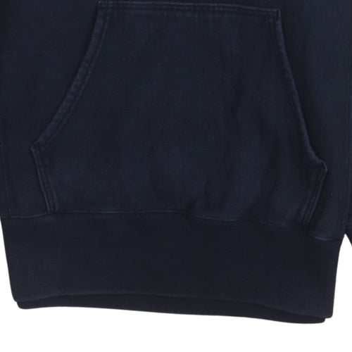 Champion Men's Blue Pullover Hoodie Large Embroidered Logo