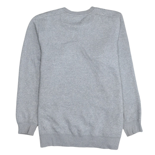Adidas Men's Grey Logo Crew Neck Pullover Sweatshirt Size L