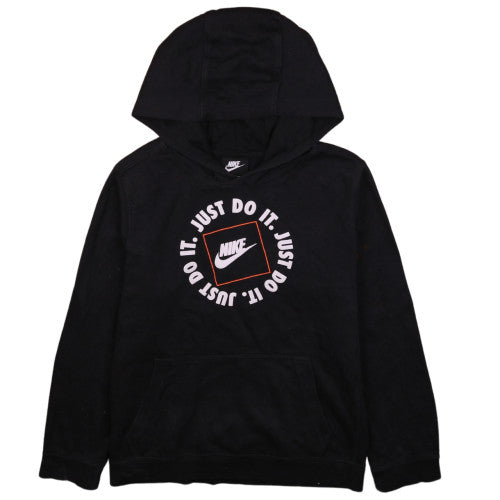 Nike Womens Black XL Pullover Hoodie Just Do It Graphic Sweatshirt