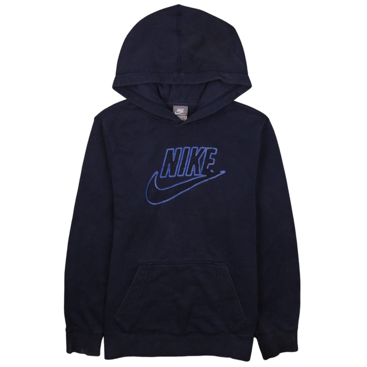 Nike Teens Navy Pullover Hoodie L (14-16) Cotton Blend Sportswear