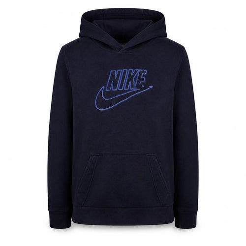 Nike Teens Navy Pullover Hoodie L (14-16) Cotton Blend Sportswear