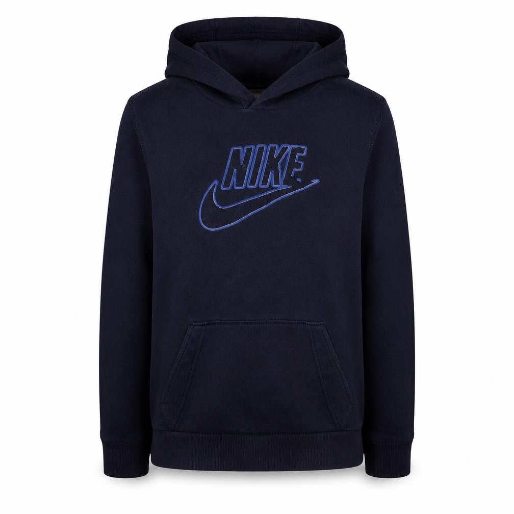 Nike Teens Navy Pullover Hoodie L (14-16) Cotton Blend Sportswear