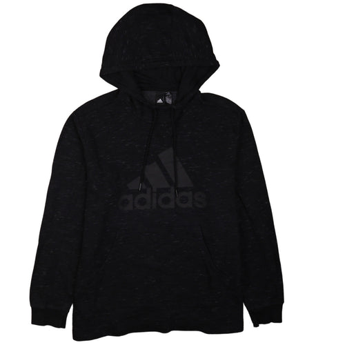 Adidas Womens Black XL Pullover Hoodie with Logo and Drawstring