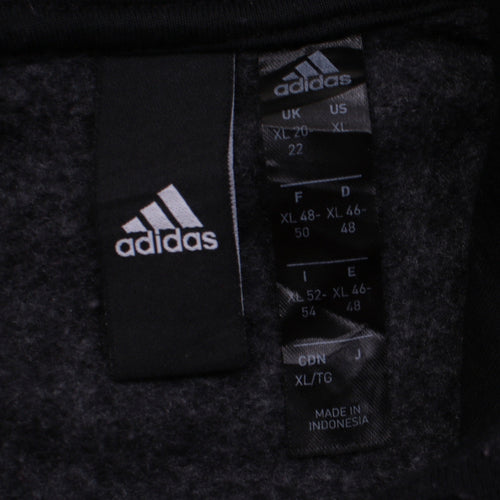 Adidas Womens Black XL Pullover Hoodie with Logo and Drawstring