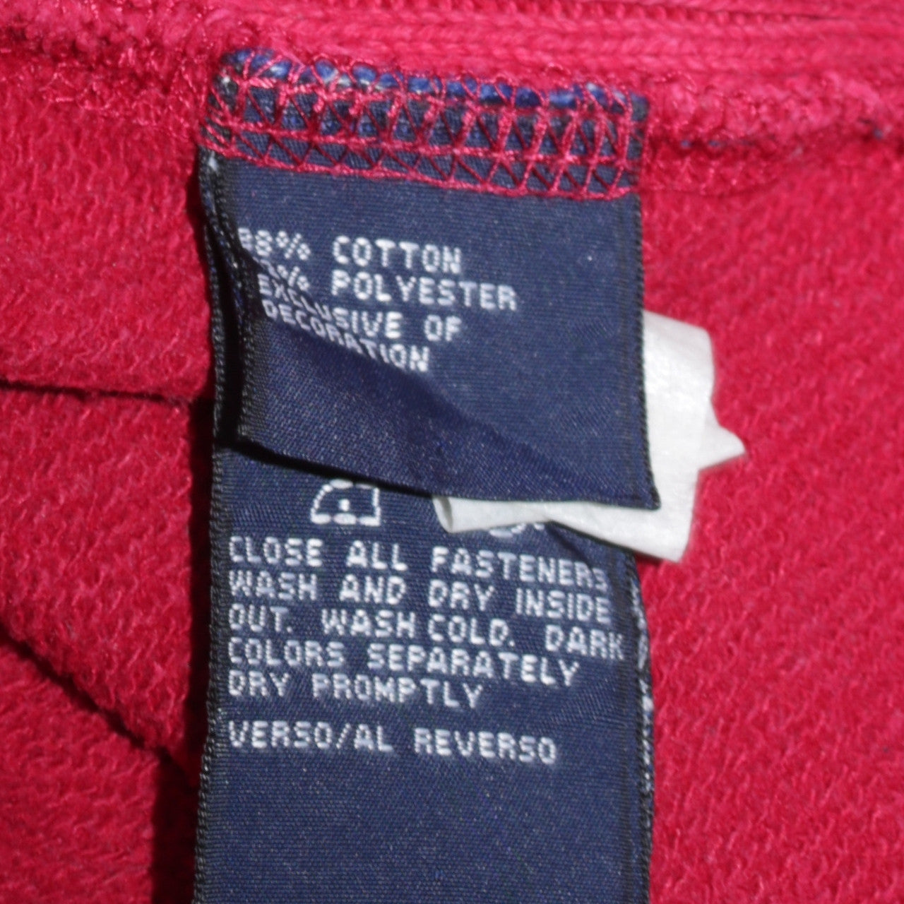 Tommy Hilfiger Men's Red Full Zip Collared Sweatshirt XL