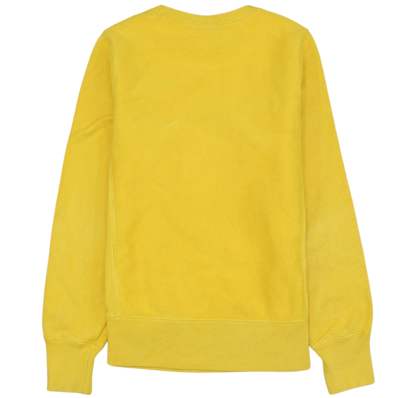 Champion Men's Yellow Reverse Weave Sweatshirt Small Crew Neck Pullover