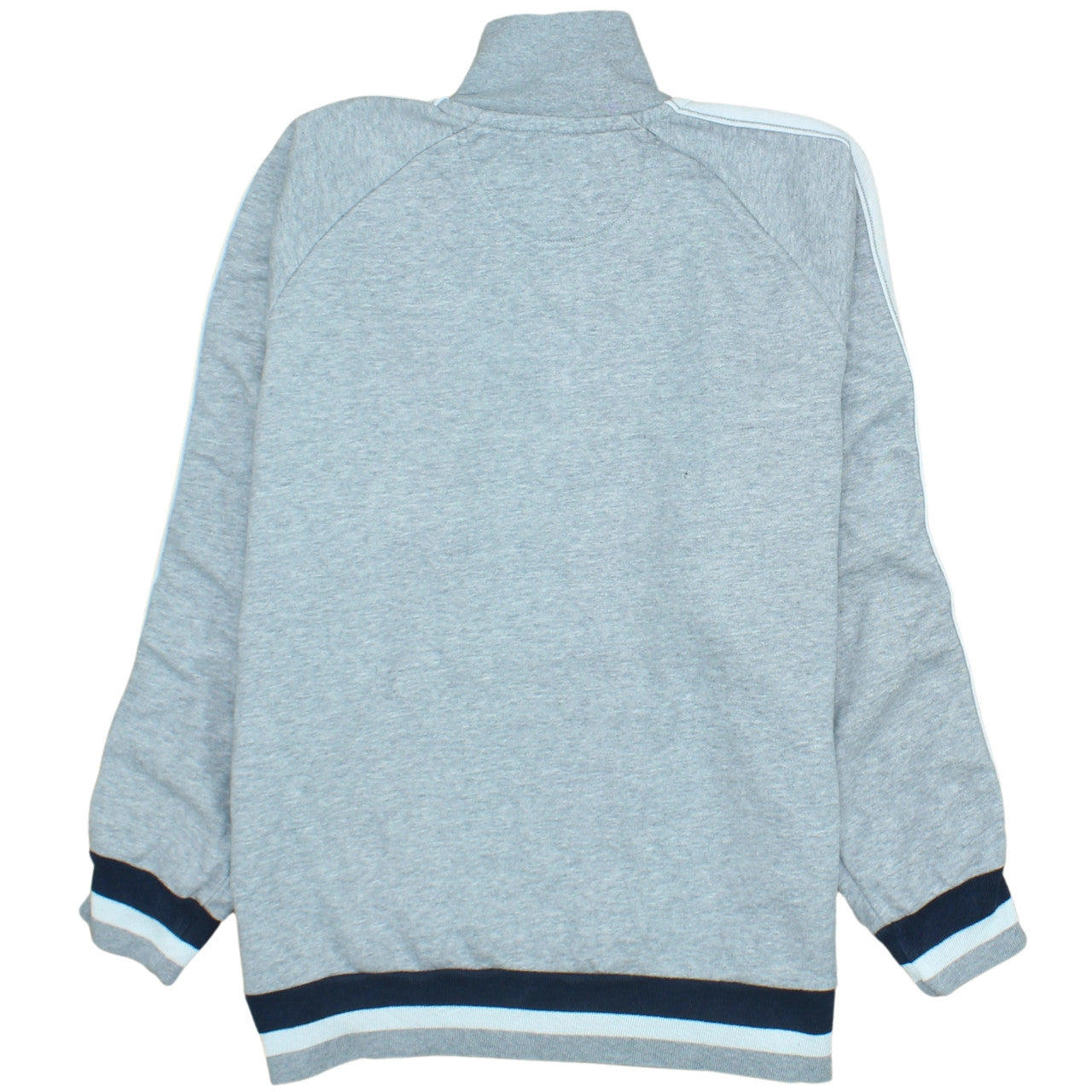 Champion Men's Grey 1/4 Zip Sweatshirt L Athletic Logo Trim Pullover