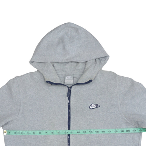 Nike Men's Grey Full Zip Hoodie Size L Sportswear Fleece