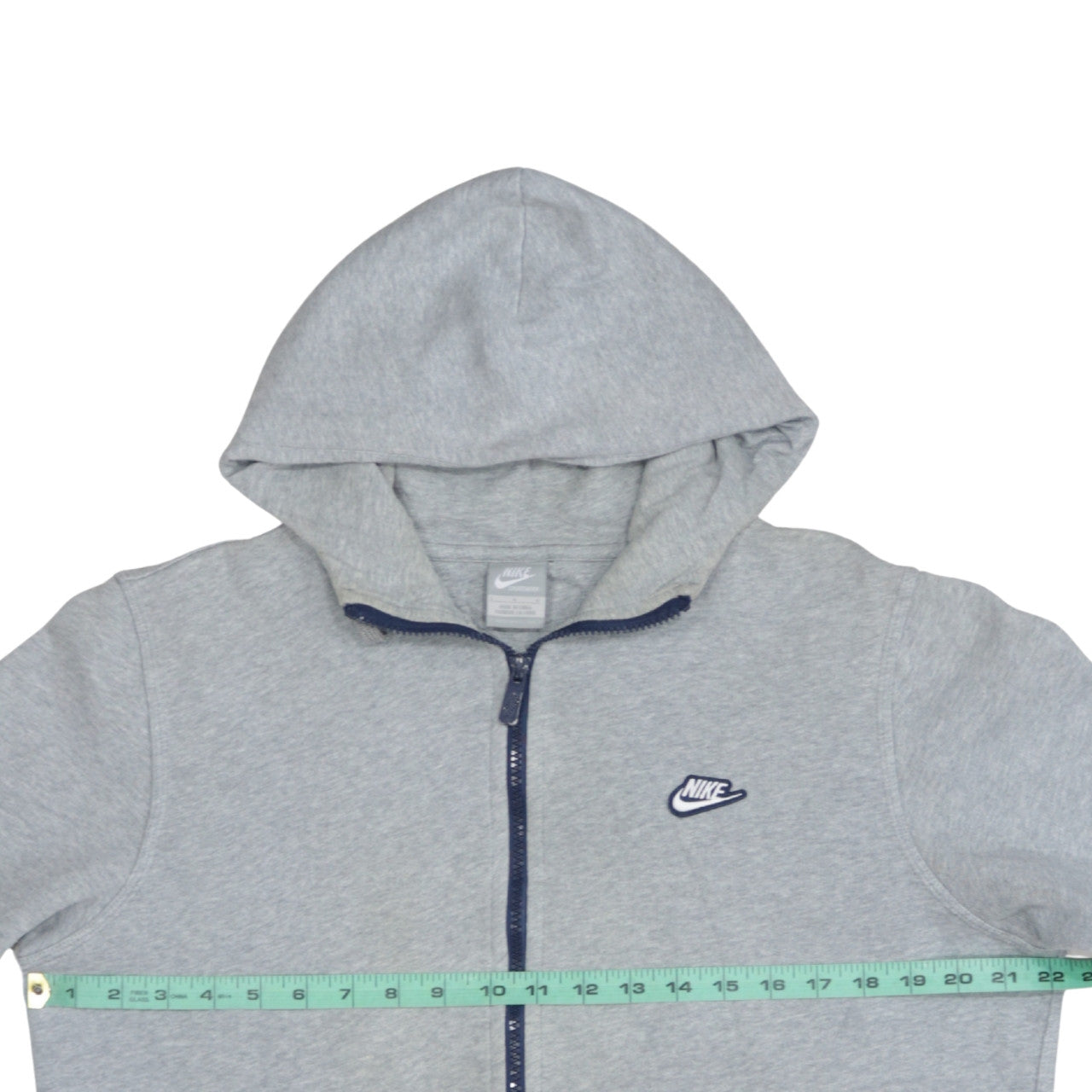 Nike Men's Grey Full Zip Hoodie Size L Sportswear Fleece