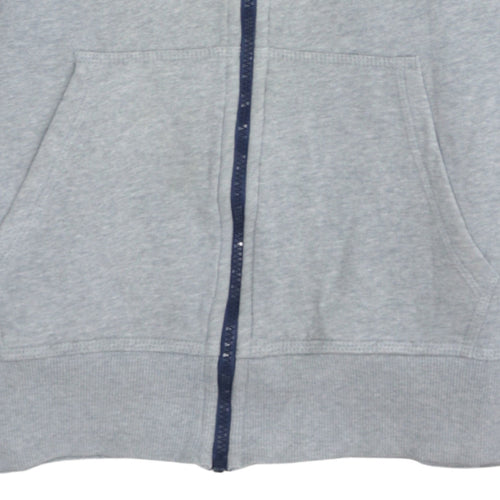Nike Men's Grey Full Zip Hoodie Size L Sportswear Fleece